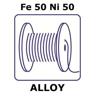 Iron-Nickel alloy, Fe50Ni50 50m wire, 1.0mm diameter, annealed