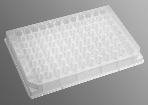 V-bottom assay plate size 96&#160;wells, V-bottom clear polypropylene wells, maximum volume 500&#160;&#956;L, pkg of 10x5plates/cs, sterile