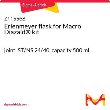 Erlenmeyer flask for Macro Diazald&#174; kit joint: ST/NS 24/40, capacity 500&#160;mL