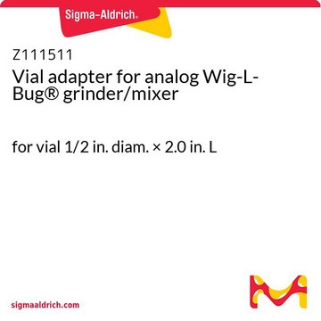 Vial adapter for analog Wig-L-Bug&#174; grinder/mixer for vial 1/2 in. diam. × 2.0 in. L