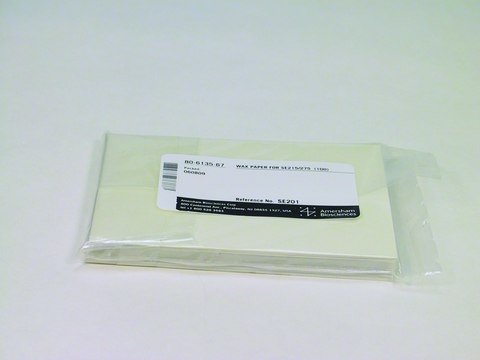 GE wax paper sheet size 10 x 8 cm, for SE215/275 units