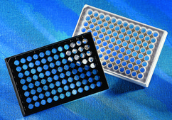 Corning® 96 Well Microplate With Generic Barcode V-bottom clear, bag of 25 ×, non-sterile, lid: no