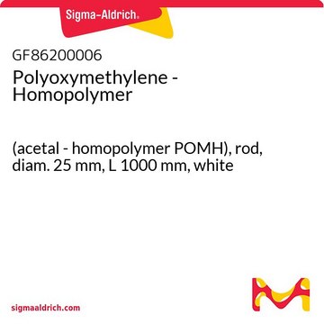 Polyoxymethylene - Homopolymer (acetal - homopolymer POMH), rod, diam. 25 mm, L 1000 mm, white