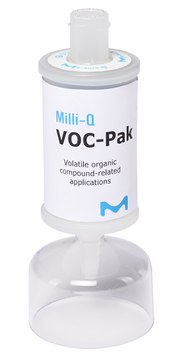 VOC-Pak&#174; 精制器 Production of volatile organic compound-free water at the point of dispense of the Milli-Q&#174; IQ/EQ 7 series water purification systems.