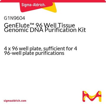 GenElute&#8482; 96 Well Tissue Genomic DNA Purification Kit 4 x 96 well plate, sufficient for 4 96-well plate purifications