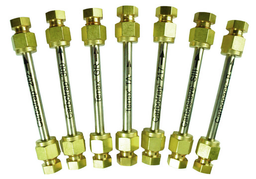 Carbotrap&#174; 300 O.D. × L 1/4&#160;in. × 3 1/2&#160;in., stainless steel TD tube, Sealed with Brass Endcaps, preconditioned, pkg of 10&#160;ea