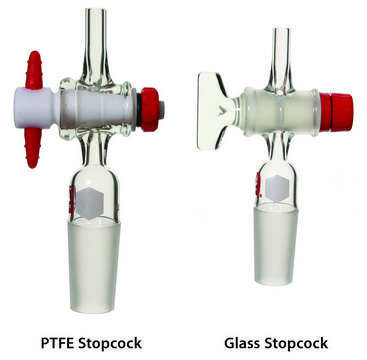 Aldrich&#174; septum-inlet adapter with stopcock Plain, joint: ST/NS 29/32, glass stopcock