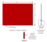 Grace Bio-Labs silicone isolator sheet material thickness 0.6 mm, (Adhesive on one side)