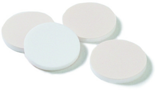 棕褐色 PTFE/硅胶隔垫 white tan PTFE/silicone, diam. × thickness 22&#160;mm × 0.125&#160;in., for use with 20, 40 or 60 mL vial, pkg of 100&#160;ea