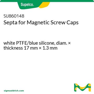 Septa for Magnetic Screw Caps white PTFE/blue silicone, diam. × thickness 17&#160;mm × 1.3&#160;mm