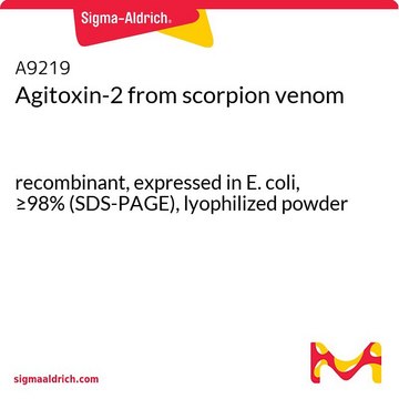 Agitoxin-2 from scorpion venom recombinant, expressed in E. coli, &#8805;98% (SDS-PAGE), lyophilized powder