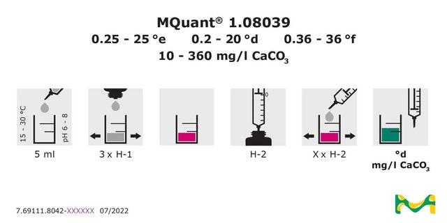 总硬度测试 titrimetric, for use with MQUANT&#174;