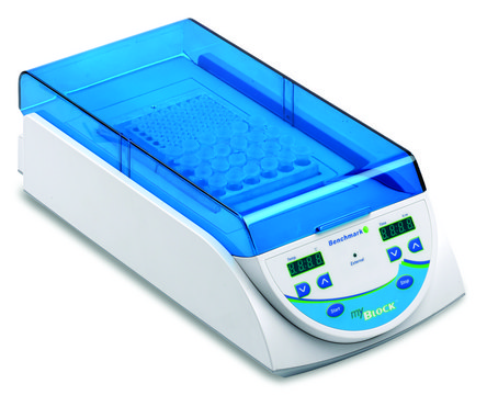 myBlock ll digital dry bath with 2 Quick-Flip blocks for tube strips and plates, AC/DC input 230 V AC, Schuko plug