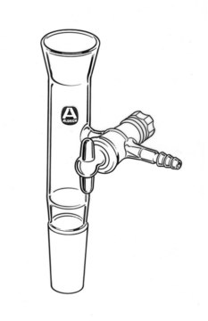 Aldrich&#174; vacuum-filtration adapter with PTFE stopcock joint: ST/NS 24/40, flange I.D. 31&#160;mm