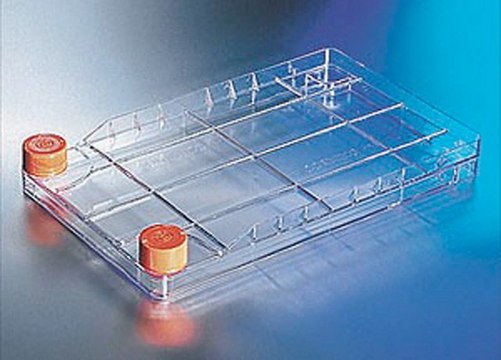 Corning&#174; CellBIND&#174; Surface CellSTACK&#174; cell culture chambers CellBIND&#174; surface, polystyrene, sterile, 10 Chamber with Vent Caps, graduations, orange high-density polyethylene cap, case of 2