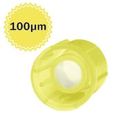 MTC™&nbsp;Bio Strainer Cap for FlowTubes™ capacity 100 μm, yellow, sterile, case of 500 ea (20 bags of 25ea)