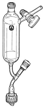 Addition funnel with Rotaflo&#174; stopcock, and glass stopcock on side-arm capacity 100&#160;mL, male joint: ST/NS 14/20, female joint: ST/NS 14/20