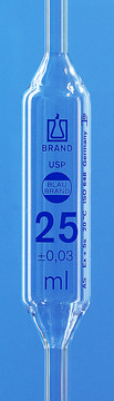 BRAND&#174; USP BLAUBRAND&#174;定量移液管，一个标记 capacity 3&#160;mL, class AS, USP, DE-M