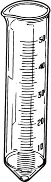 Pyrex&#174; graduated tube with pour-out capacity 50&#160;mL