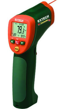 Non-contact handheld IR thermometer with Type K Input