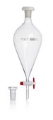 Pyrex® Separating funnel, pear-shape, glass key 1000 mL, glass stopper, PE stopper, pack of 1 ea