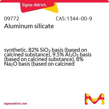 硅酸铝 synthetic, 82% SiO2 basis (based on calcined substance), 9.5% Al2O3 basis (based on calcined substance), 8% Na2O basis (based on calcined substance)