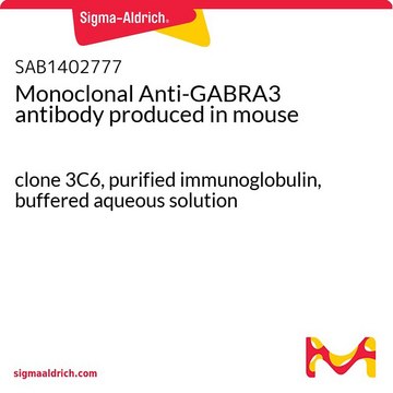 Monoclonal Anti-GABRA3 antibody produced in mouse clone 3C6, purified immunoglobulin, buffered aqueous solution