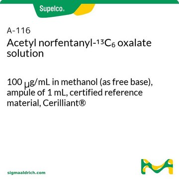 Acetyl norfentanyl-13C6 oxalate solution 100&#160;&#956;g/mL in methanol (as free base), ampule of 1&#160;mL, certified reference material, Cerilliant&#174;