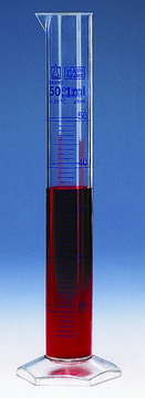 BRAND&#174; graduated cylinder, PMP volume 50&#160;mL, tol. accuracy: 0.4&#160;mL, subdivision, 1&#160;mL