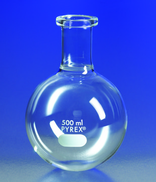 Pyrex&#174; round-bottom boiling flask, short ring neck capacity 12,000&#160;mL