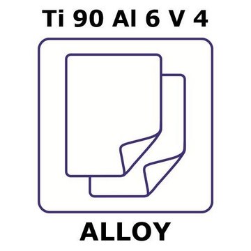 Titanium/Aluminum/Vanadium foil, Ti90%/Al 6%/V 4%, thickness 0.05&#160;mm, length 0.1 m, coil width 120&#160;mm