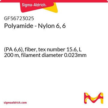 Polyamide - Nylon 6, 6 (PA 6,6), fiber, tex number 15.6, L 200&#160;m, filament diameter 0.023mm