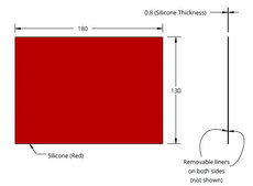 Grace Bio-Labs silicone isolator sheet material thickness 0.8 mm, (No adhesive)