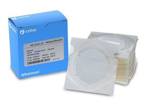 Whatman&#174; mixed cellulose ester membrane filters gridded white, pore size 0.45&#160;&#956;m, diam. 47&#160;mm, sterile