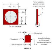 Grace Bio-Labs SecureSeal™ hybridization chambers wells, 1, well diam. × depth 20 mm × 2.6 mm, port diam. 1.5 mm