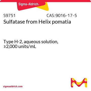 硫酸脂酶 来源于罗曼蜗牛 Type H-2, aqueous solution, &#8805;2,000&#160;units/mL