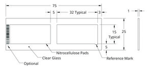Grace Bio-Labs ONCYTE® SuperNOVA™ nitrocellulose film slides 2-15 mm x 32 mm NC pads per slide, plain glass