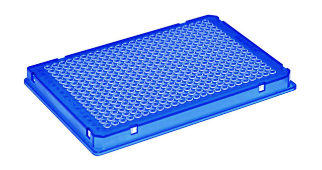 Eppendorf&#174; Twin tec PCR plates, 384 wells blue plate, conical bottom blue wells, pkg of 25&#160;ea