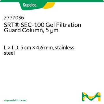 SRT&#174; SEC-100 Gel Filtration Guard Column, 5 &#956;m L × I.D. 5&#160;cm × 4.6&#160;mm, stainless steel