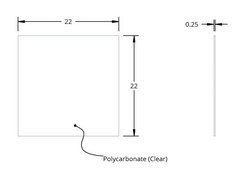 Grace Bio-Labs HybriSlip™ hybridization cover L × W × thickness 22 mm × 22 mm × 0.25 mm, pkg of 100 ea