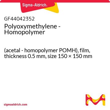 Polyoxymethylene - Homopolymer (acetal - homopolymer POMH), film, thickness 0.5&#160;mm, size 150 × 150&#160;mm