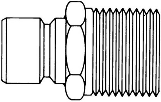 Hose Connector 1/4 in. NPTF quick-release nipple Accessories for filter holders for sample preparation.