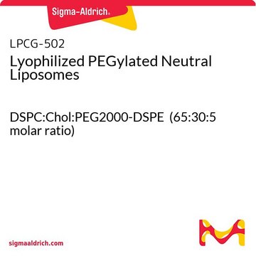 Lyophilized PEGylated Neutral Liposomes DSPC:Chol:PEG2000-DSPE (65:30:5 molar ratio)