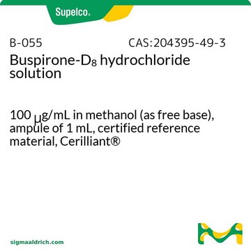 Buspirone-D8 hydrochloride solution 100&#160;&#956;g/mL in methanol (as free base), ampule of 1&#160;mL, certified reference material, Cerilliant&#174;