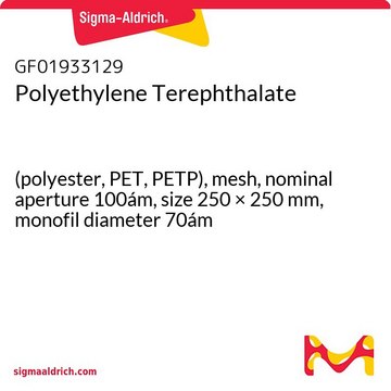 Polyethylene Terephthalate (polyester, PET, PETP), mesh, nominal aperture 100ám, size 250 × 250&#160;mm, monofil diameter 70ám