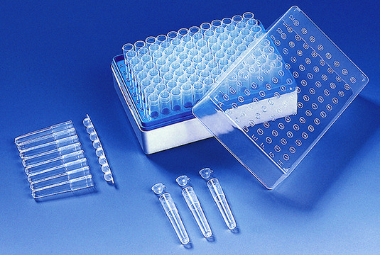 Brand&#174;1.2 ML试管架 with 12 strips of 8 tubes, polypropylene