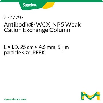 Antibodix&#174; WCX-NP5弱阳离子交换柱 L × I.D. 25&#160;cm × 4.6&#160;mm, 5&#160;&#956;m particle size, PEEK