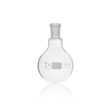 DURAN&#174; reaction flask with ground joint glass flask, flask capacity (100&#160;mL), single neck, round bottom, neck joint: ST/NS 14/23