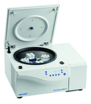 Eppendorf&#174; Centrifuge 5804/5804R 5804R, refrigerated, with rotor A-4-44, keypad, AC/DC input 120 V, 50/60 Hz, US 3-pin plug (US)