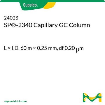 SP&#174;-2340毛细管GC色谱柱 L × I.D. 60&#160;m × 0.25&#160;mm, df 0.20&#160;&#956;m